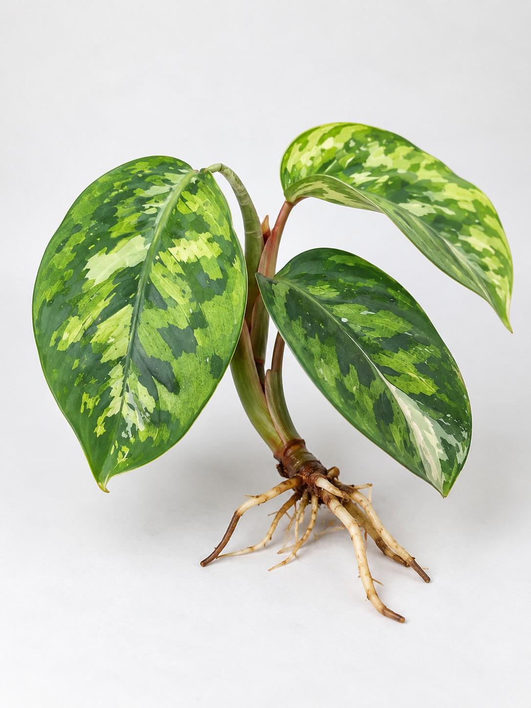 Homalomena Camouflage Albo Variegata cutting
